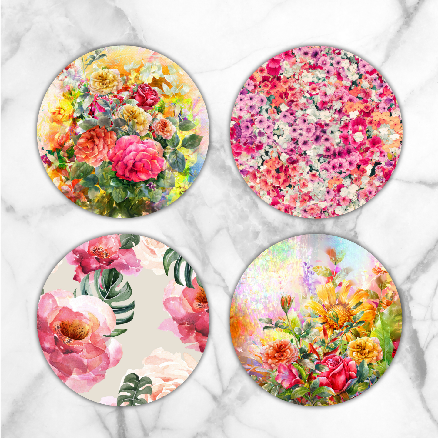 Flowers - Set Of 4