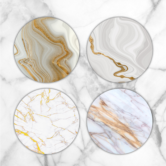 Marble Coasters - Set Of 4